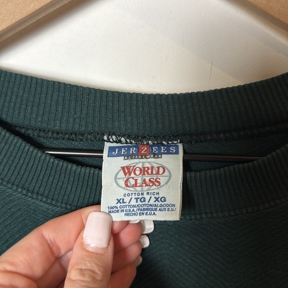 Cabela’s Men Vintage Embroidered Graphic Green Cotton Crewneck Sweatshirt USA XL - Picture 3 of 11